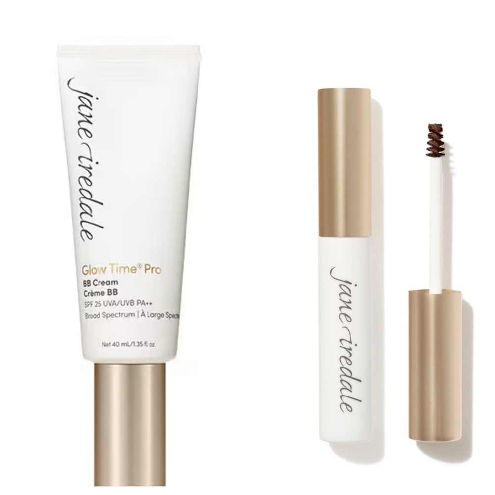 Jane iredale glow time, Pro, BB cream and pure brow, brow gel